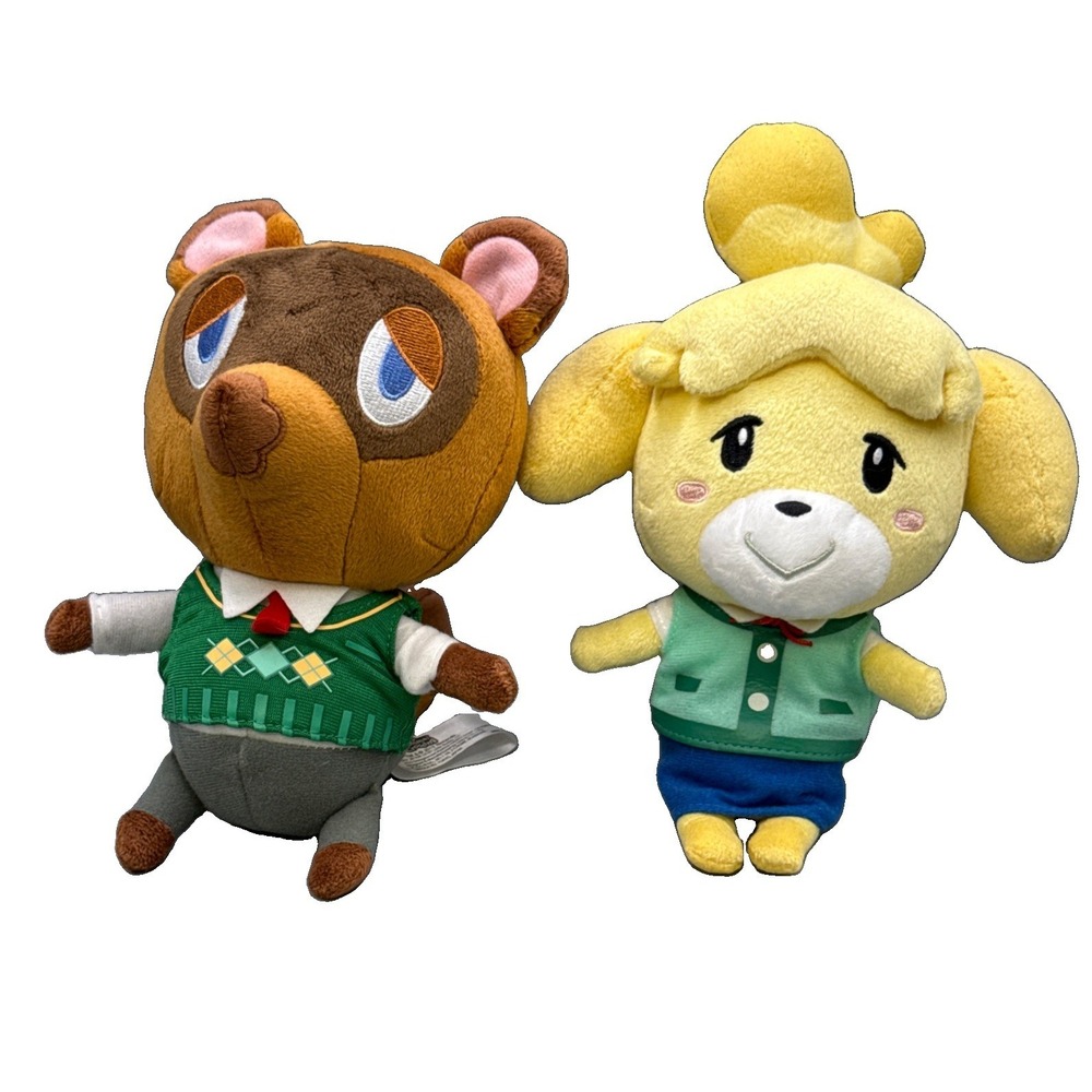 Animal Crossing Plush Tom Nick and Isabelle 8"